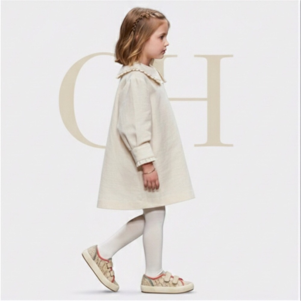 Authentic Carolina Herrera luxury designer toddler girl sneakers sz 13 Euro 31